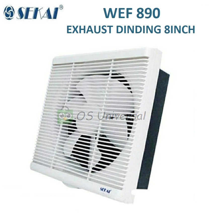 Sekai Exhaust Fan Dinding 8 Inch WEF 890 - Hexos Heksos Wall 8Inch 8&quot; Kipas Angin Tembok