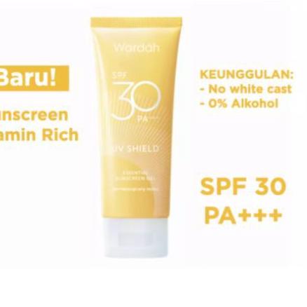 ⚡️Grosir⚡️ Wardah UV Shield Essential Sunscreen Gel SPF 30 PA+++ 40ml 