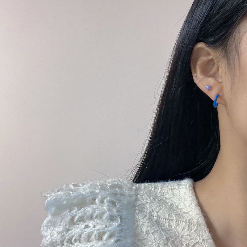 6 Pasang / Set Anting Stud Desain Butterfly Bear Gaya Korea Minimalis Elegan Untuk Wanita