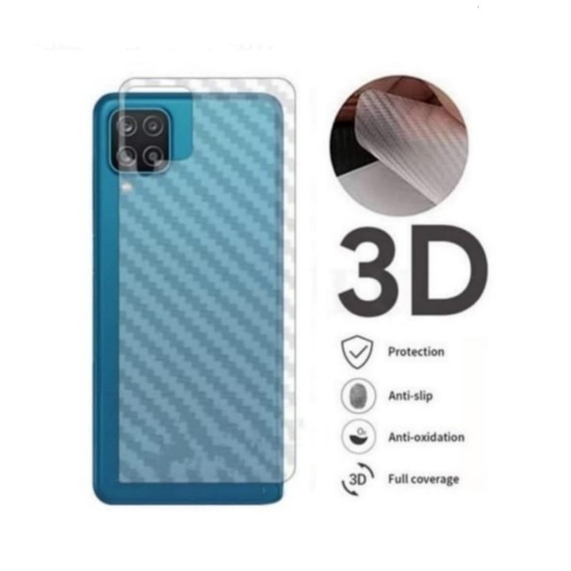 Samsung M23 M33 M53 M62 M52 5G M32 M22 M21 M30s M31 M51 Back Skin Carbon Garskin Anti Gores Belakang