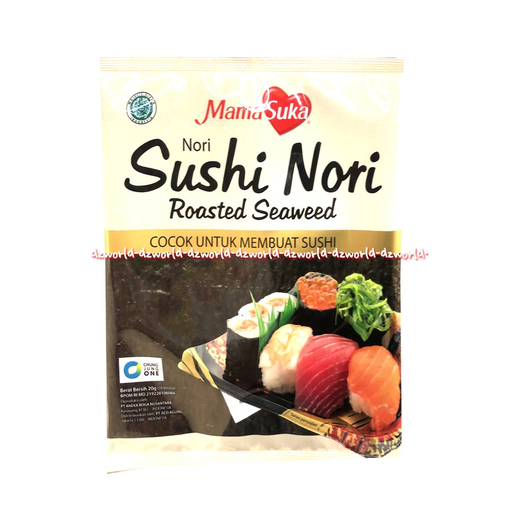 Mamasuka Sushi Nori Laut 20gr Roasted Seaweed Rumput Untuk Sushi Mama Suka