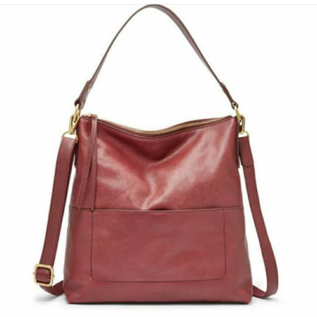 Fossil Amelia Hobo Cabernet Original