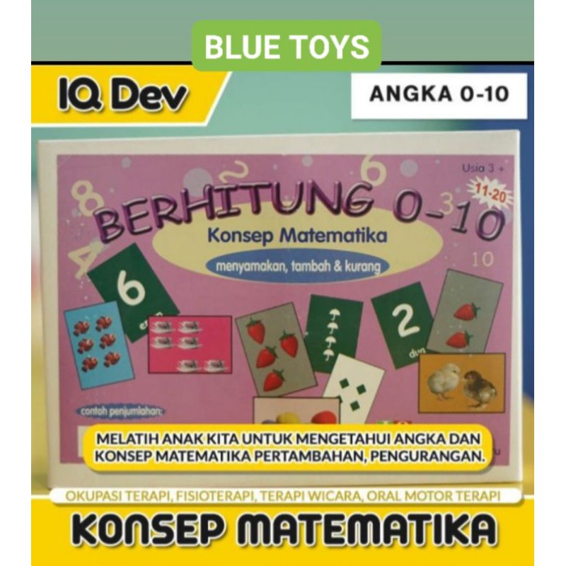[BLUETOYS] Kartu IQ Development Berhitung Matematika/ Mainan edukatif anak