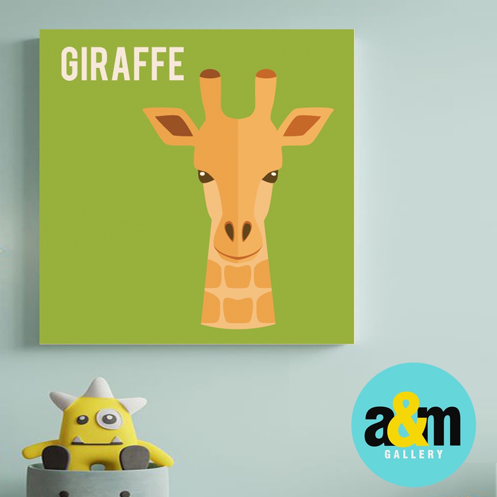 Hiasan Dinding Kamar Bayi Gambar Binatang ( 20 X 20 ) Pajangan Anak Dekorasi Bayi Wall Decor Tema BINATANG - A&amp;M