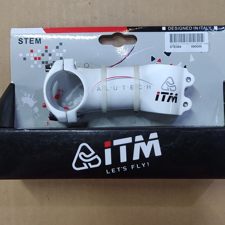 Stem Sepeda ITM Alutech Alloy 80mm 100mm 31.8 White