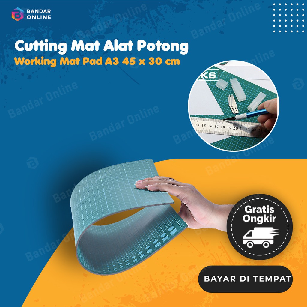 

DISKON Cutting Mat Alat Potong Working Mat Pad A3 45 x 30 cm