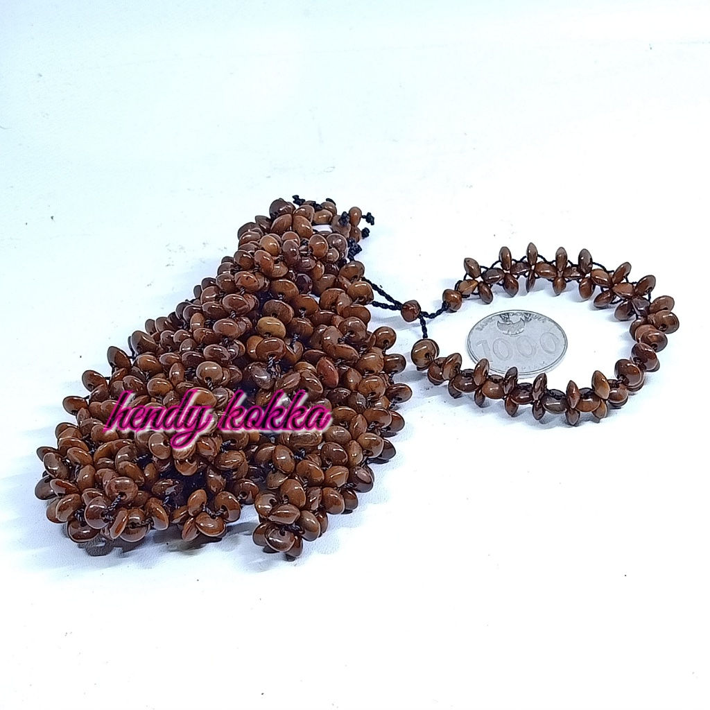 10PCS GELANG koka ASLI MELATI COKLAT kaukah koka kokkah kaukakaokah kokah