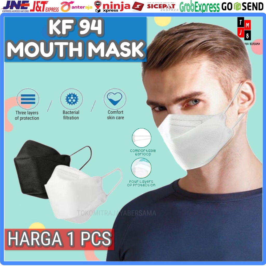 MASKER KF94 KOREA STYLE 4PLY 1PCS HIGH QUALITY 1 PCS 3D PROTECTION