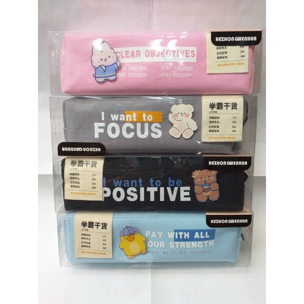

Kotak pensil bahan / Pensil case kain / Kotak pensil model korea / Aesthetic pencil case / Kawaii pencil case / Kotak pensil lucu cute baby rabbit teddy bear chick