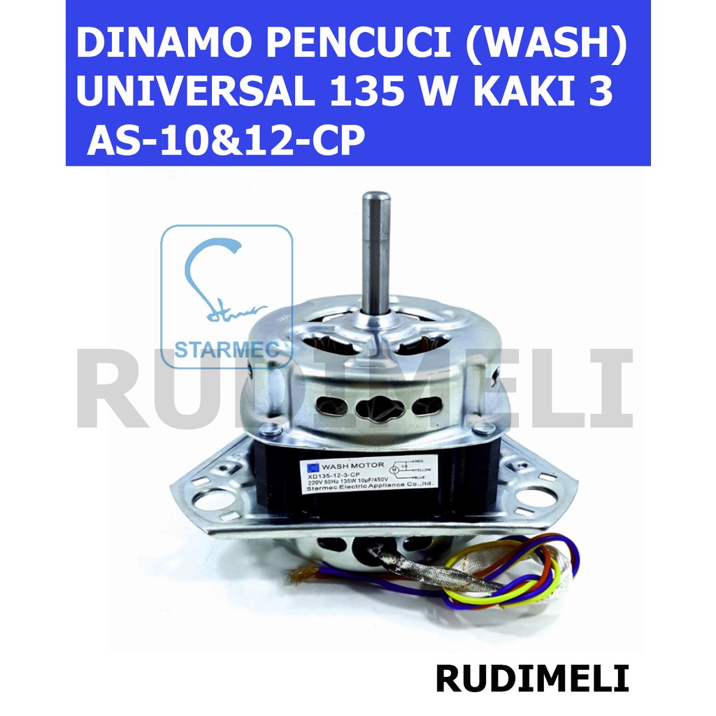 DINAMO PENCUCI MESIN CUCI UMUM UNIVERSAL 135 W KAKI 3  AS-12-CP