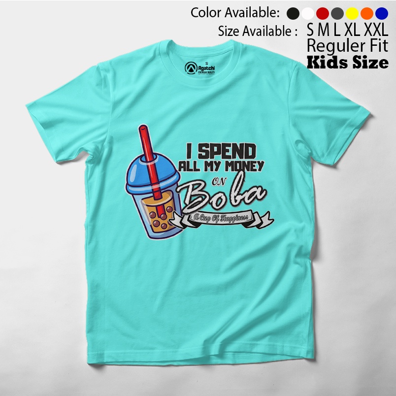 Baju Anak / Kaos Atasan Anak Viral Boba Lover