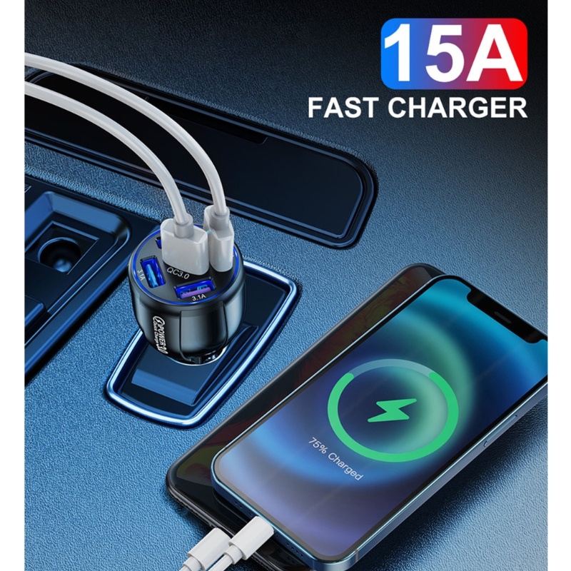 Zzz Adapter Power Charger 5 Port USB Fast Charging Untuk Note 20 / 10 S21 / 20 / 10 QC3.0