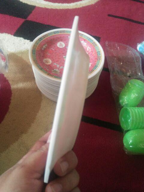 6 Pcs Piring Melamine Kecil Motif Meishing306