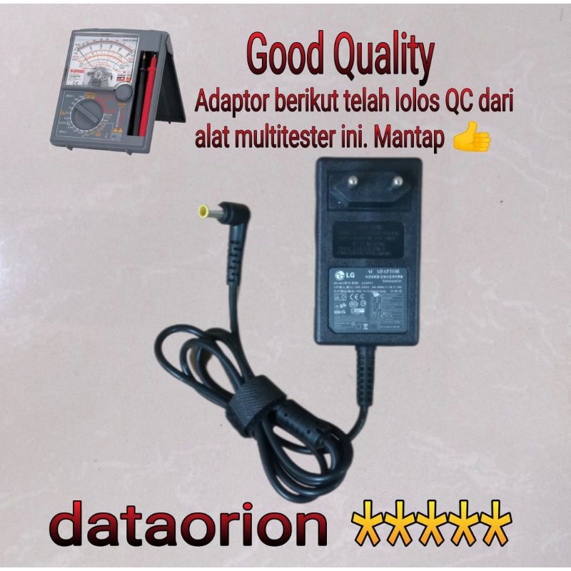 Adaptor Charger Switching Power Supply LG Monitor 19V - 0.84A DC 6.5*4.4 mm