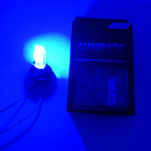 LAMPU SENJA LUMINOS T10 SMD 3014 SUPER BRIGHT 15 MATA BIRU