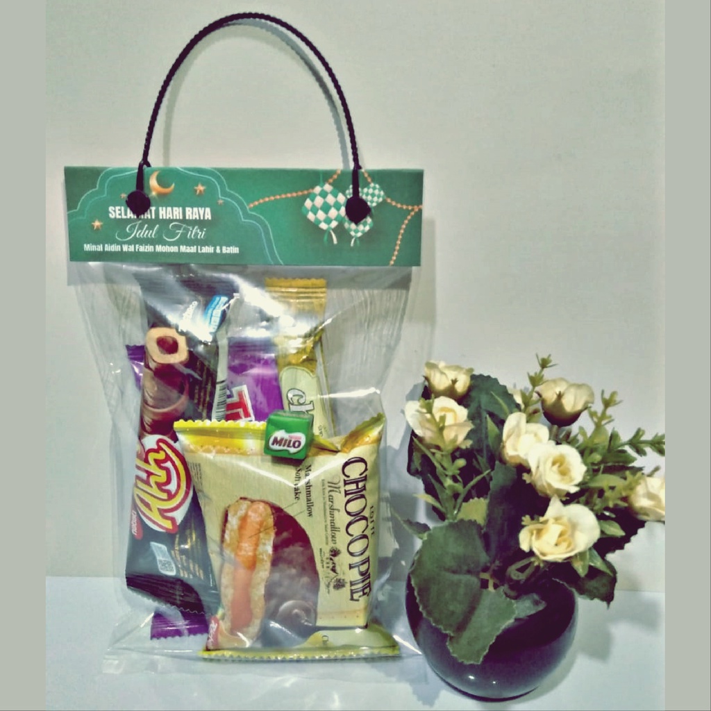 

PLASTIK SNACK LEBARAN / PLASTIK PARCEL MINI LEBARAN IDUL FITRI / IDUL ADHA/ OLEH-OLEH HAJI & UMROH - 1 PACK ISI 10 PCS / PEMATANG SIANTAR