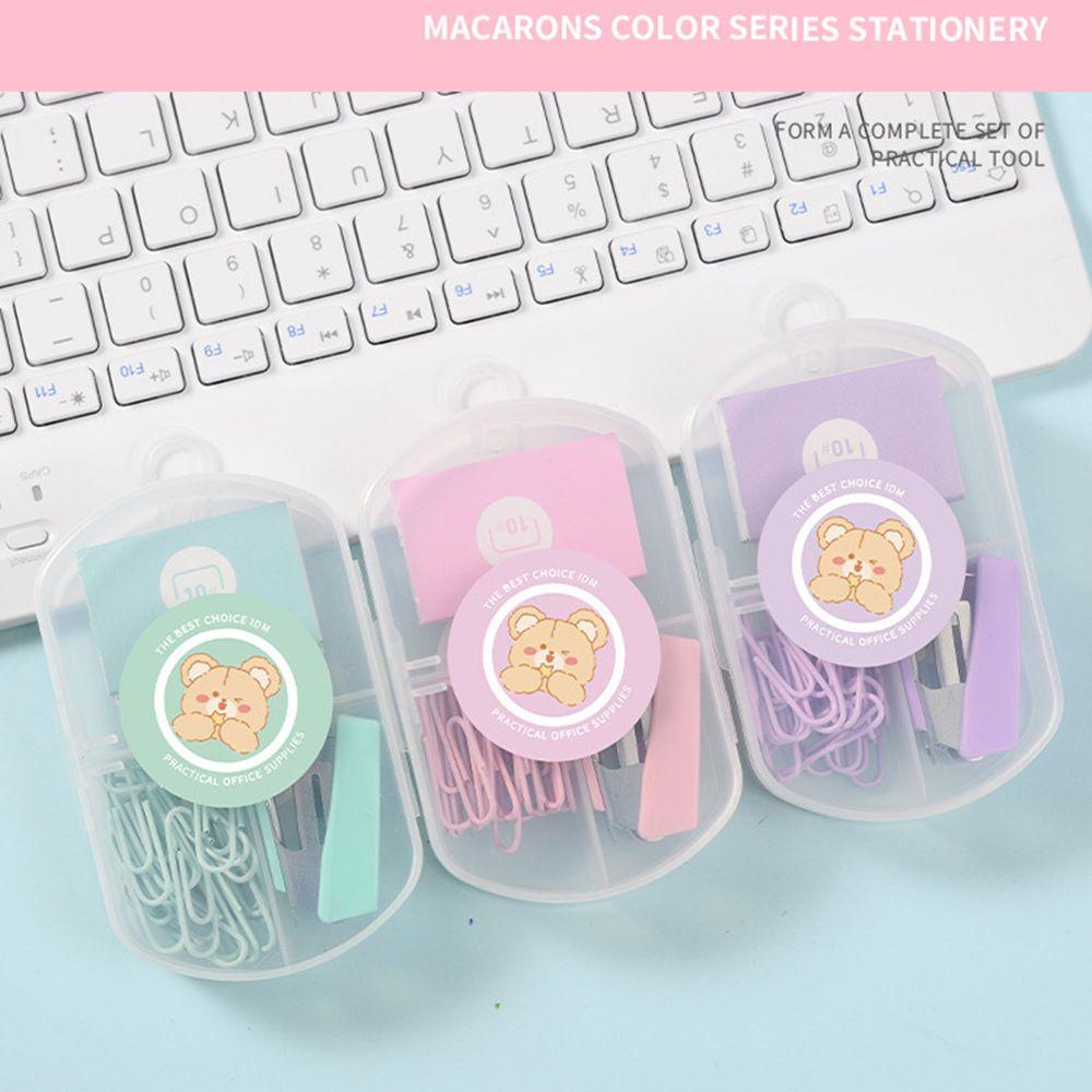 Wonder Stapler Set Alat Pengikat Logam Mini Sekolah