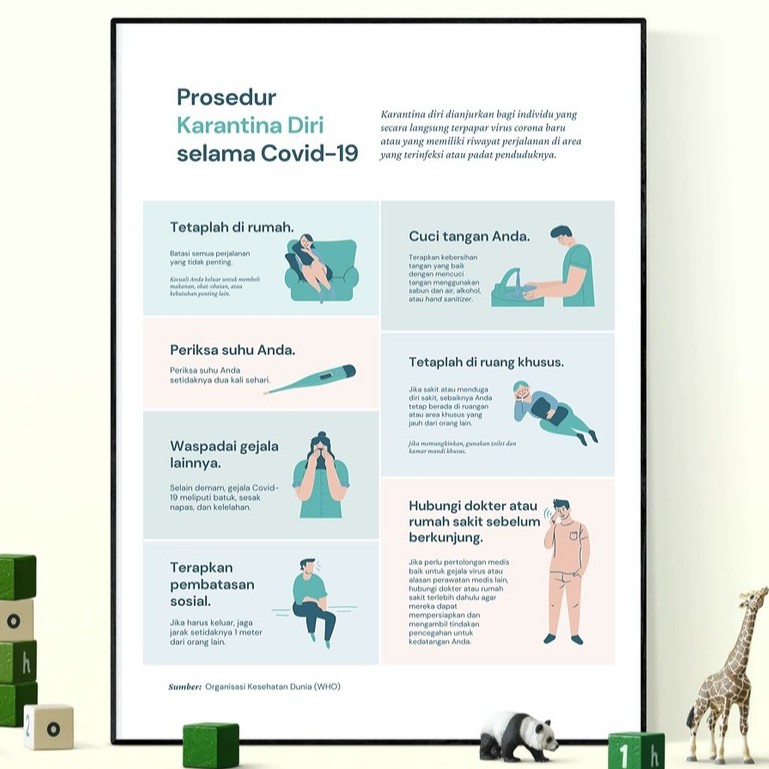 POSTER AESTHETIC CORONA COVID-19 BISA CUSTOM