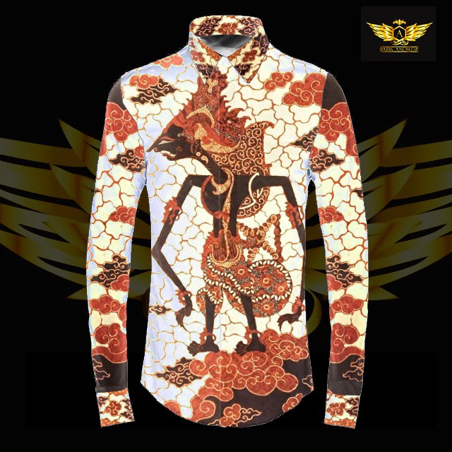 Sutra baron garut motif 2 bahan kain batik tulis kemeja pola ATBM pria