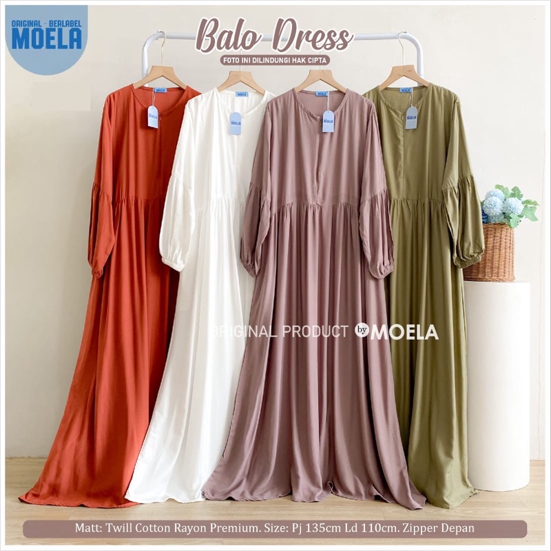 Gamis dress rayon polos Amora/Anse/Celin/Baisa/Biumi/Molin/Ciaji/Jihas/Flate/Tosti/Milly/Tisa/Siuti/Chesa/Fimel/Yapi/Lilci/Balo/Polse/Rensi/Silom/Neta/Rome by Moela berlabel-2
