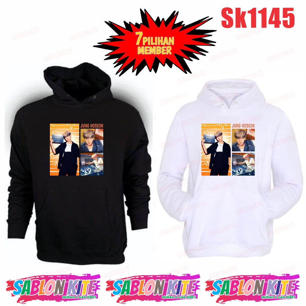 MURAH!!! HOODIE KPOP TIAP MEMBER BUTTER SK1145 ADA 7 MEMBER FLEECE