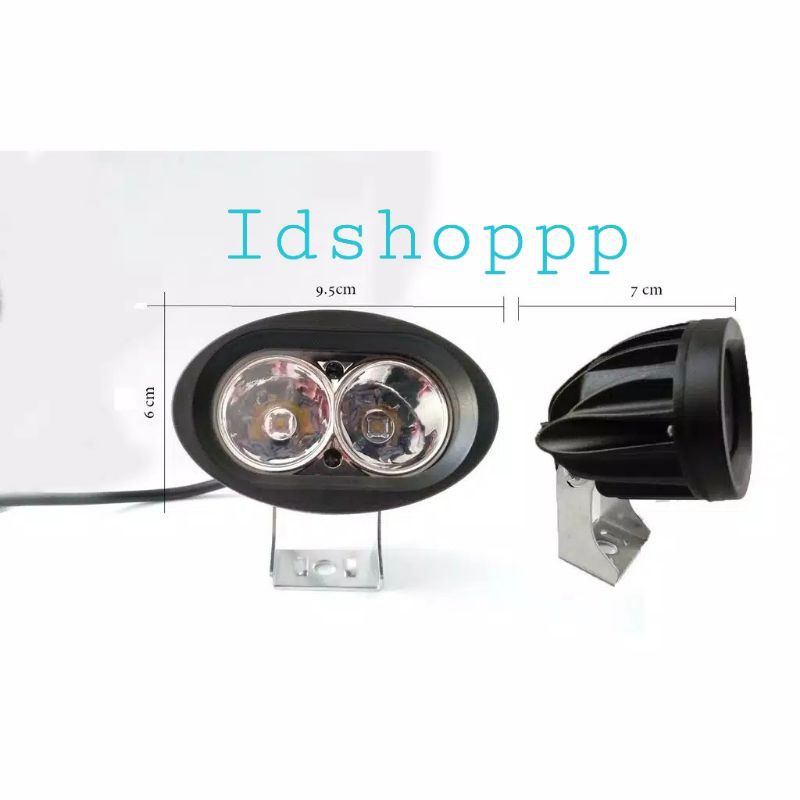 Lampu Led Cree 20W Offroad - LED Owl Oval 2led- Lampu Tembak Oval 20W waterproff