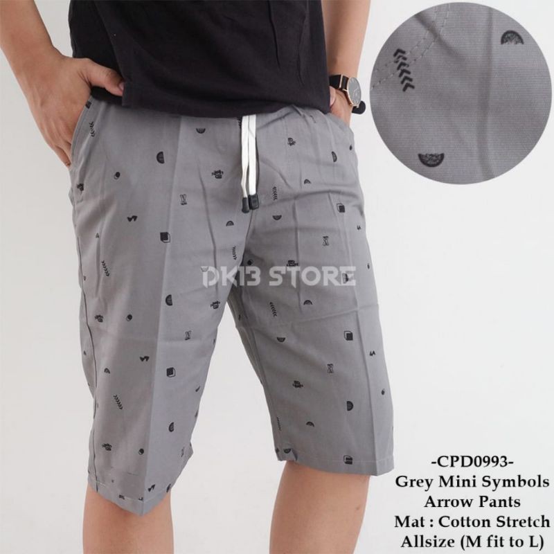 CELANA CHINO PENDEK MOTIF ORIGINAL LELANA SIZE NORMAL 27-38