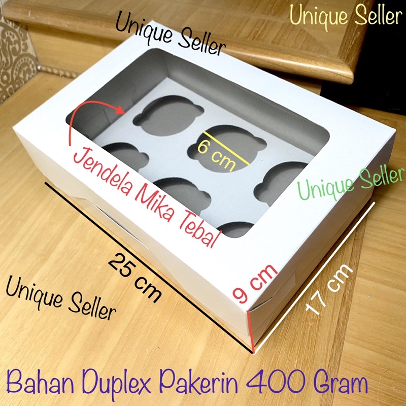 

[Isi10] Dus Box Kotak Cupcake isi 6 DUPLEX PUTIH 25x17x9 cm / Dus Cupcake Lubang 6 Putih 25x17 x 9 cm / Dus Box Kotak Muffin isi 6 Uk 25 x 17 x 9 / Dus Box Kotak Putih 25x17x9cm / Dus Box Kotak Muffin Lubang 6