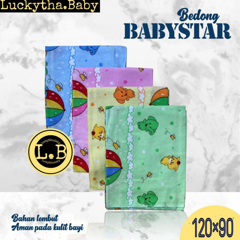 6pcs_ bedong babystar JUMBO 120 × 90 cm / kain pernel bayi / bedongan bayi / alas ompol bayi