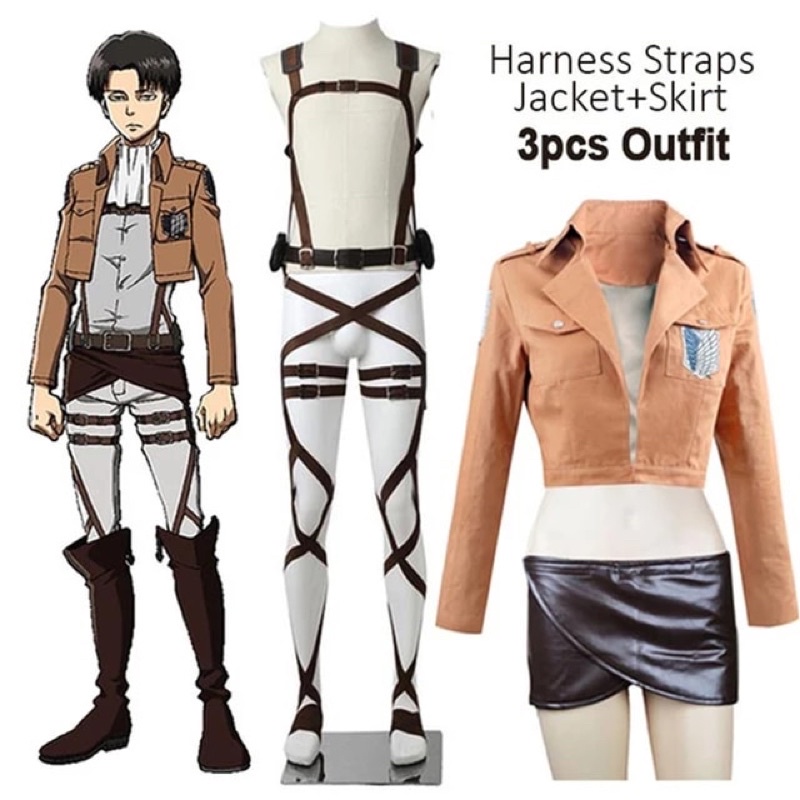 attact on titan SNk anime cosplay eren levi mikasa