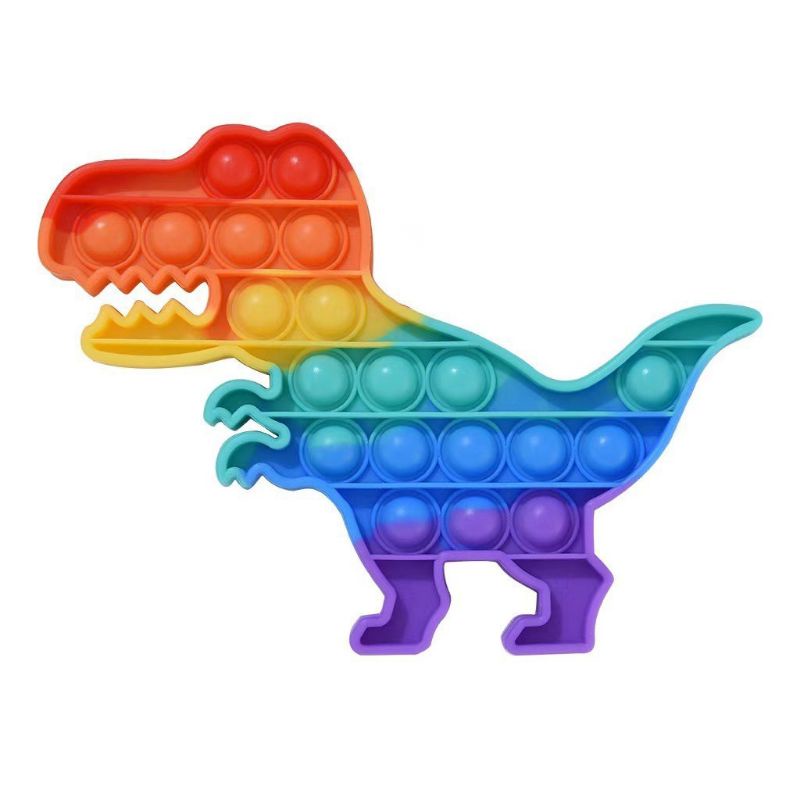 Pop It Grosir langsung kirim / pop It rainbow murah / Mainan anak / pop it besar 14cm n/ pop it viral / popit rainbow / pop it / pop / mainan anak edukasi-Dinosaurus rainbow