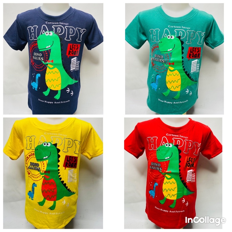 Kaos anak laki-laki-kaos HAPPY DINO 1-10 tahun