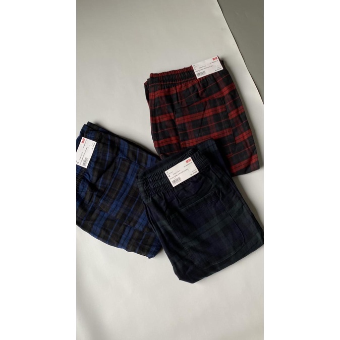 Uniqlo Celana Relax Ankle Flanel Stretch Terbaru