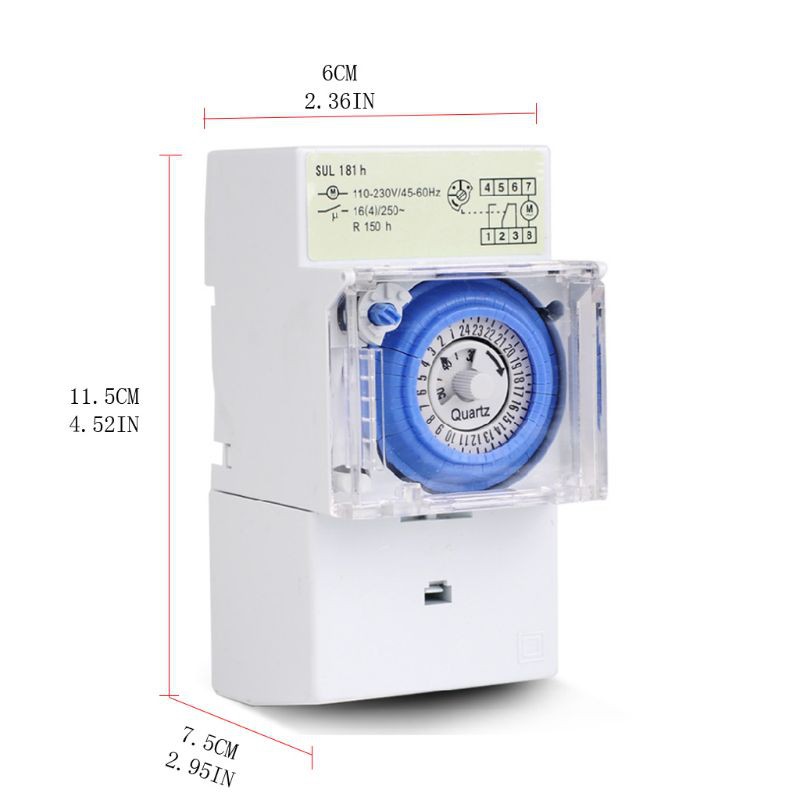 Timer Analog Theben SUL181H Switch Switcher 24 Jam/H Panel Lampu Otomatis Time Switching SUL181