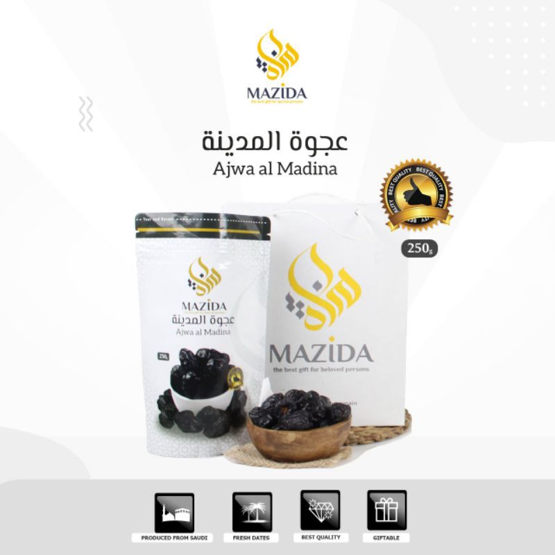 

Kurma Ajwa Mazida - Classic Medium (Stand Pouch 250 Gram)