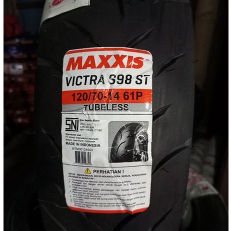 Ban Tubeless motor matic ring 14 120/70 Maxxis Victra S98 ST dan 110/80-14 Victra