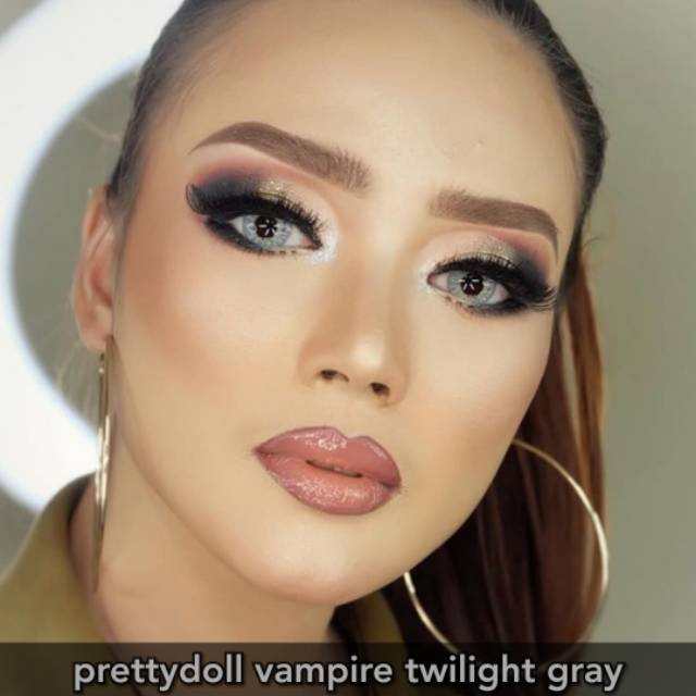 Softlens Pengantin Princess Vampire Twilight Gray Grey Abu-abu Terang Softlen Soflens Minus Murah