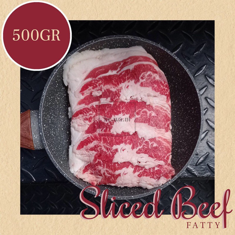 

Sliced Fatty beef