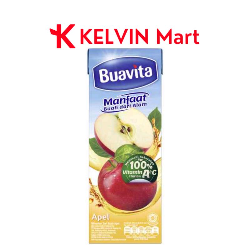 

Buavita Juice Rasa Apple (Apel) Tpk 250mL | KELVIN Mart