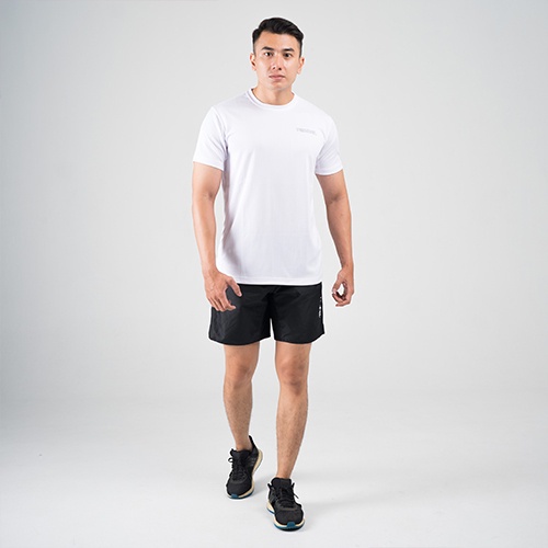 Terrel sportswear basic tee white tshirt baju kaos olah raga lari running gym - size L