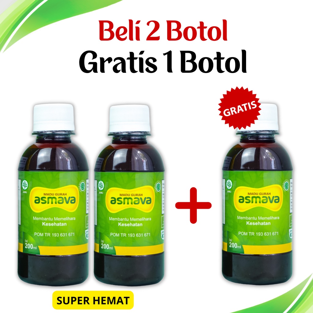 Madu GURAH ASMAVA Obat Batuk Berdahak Kering Gatal Radang Sakit Tenggorokan Flu Asma Sinusitis Sesak Nafas Paling Ampuh Bpom