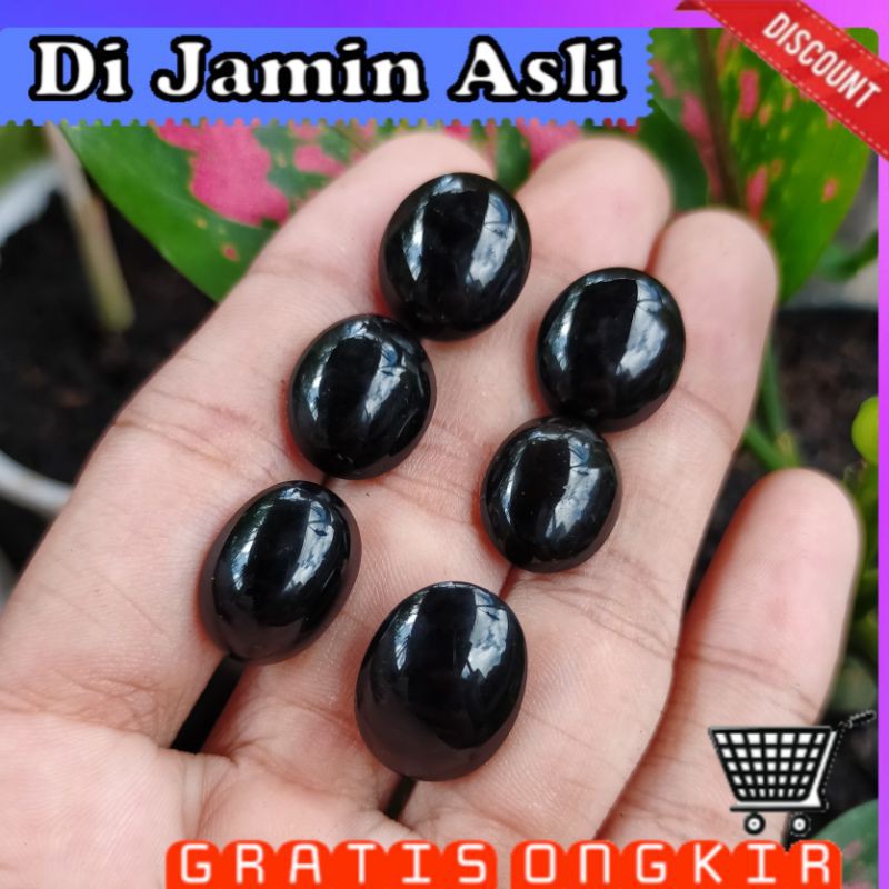 batu kecubung hitam pekat natural kalimantan bkn akik wulung ruby yakut safir cincin pria wanita