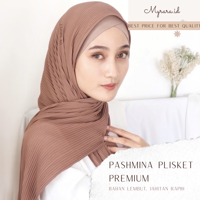 Pashmina Plisket Full / Pasmina Plisket / Pleats Shawl / Pleated Shawl (Tanpa Garis Tengah)