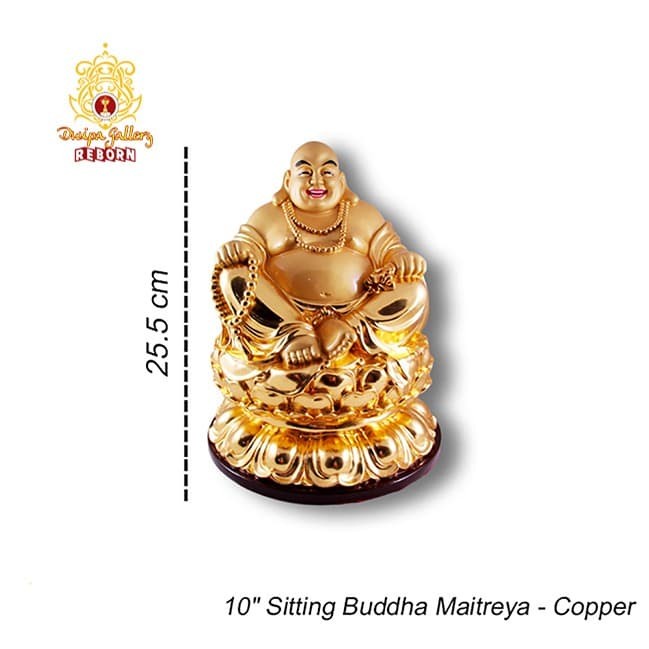 Rupang/ Patung Buddha Maitreya MiLeFo Julaihut (Tembaga) 10&quot;