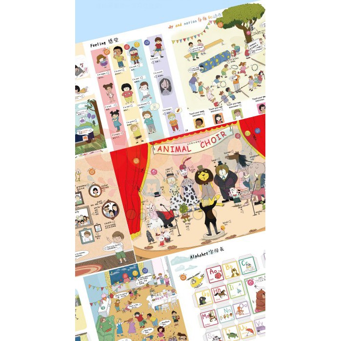 Ready Stock Buku Edukasi Anak Bilingual Sound Book CHILDREN'S ENGLISH READING Mandarin Inggris