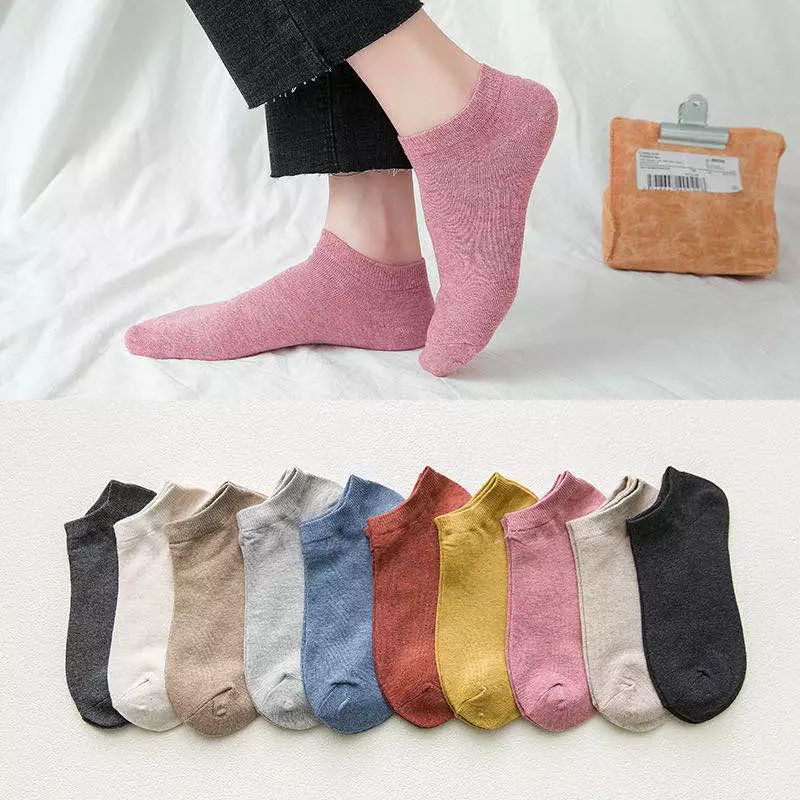 TOKO KL | (1LUSIN) KAOS KAKI PENDEK MATA KAKI WANITA DEWASA KAOS KAK ANKLE WARNA POLOS MURAH