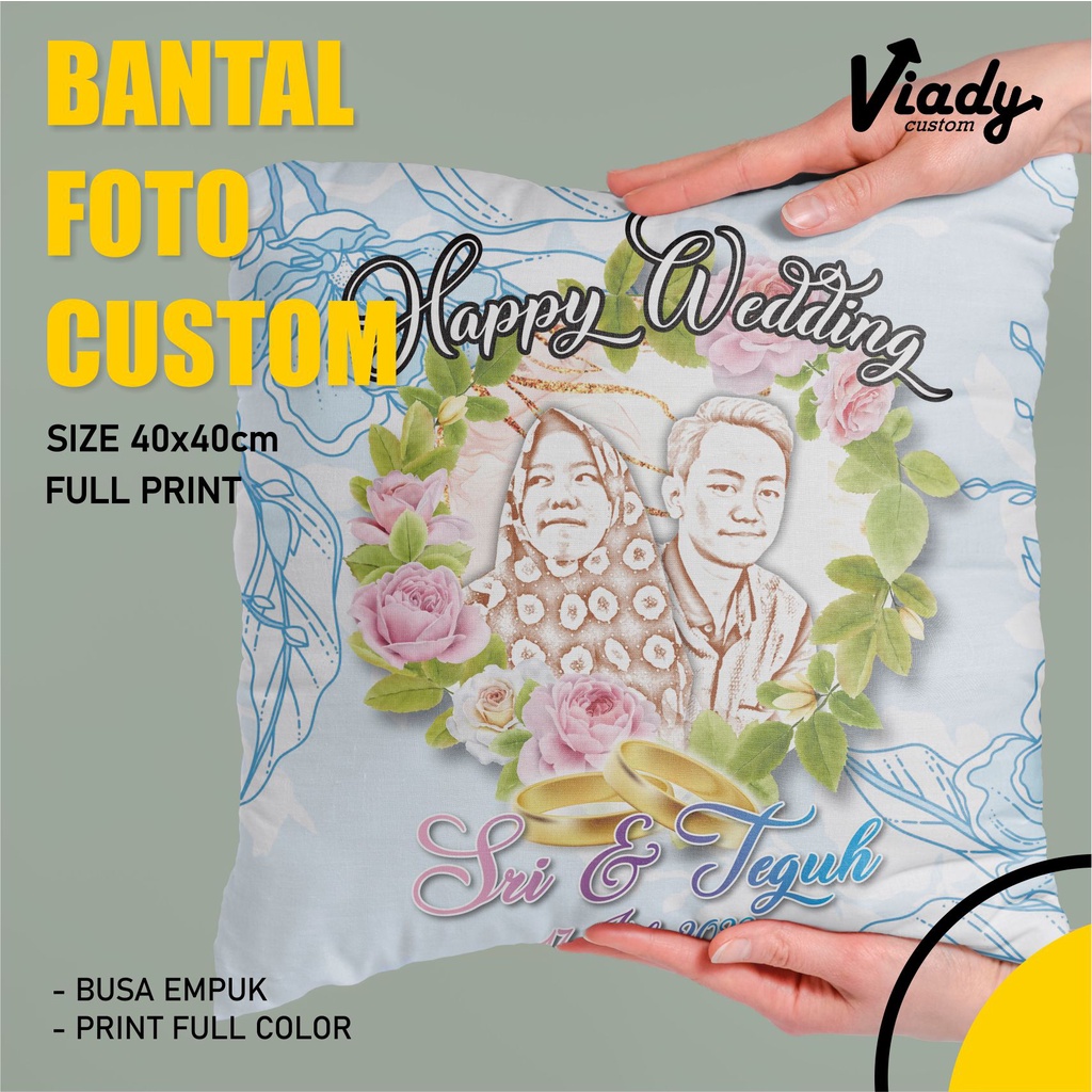 Cetak Bantal Custom | Bantal Custom Foto | 40x40cm