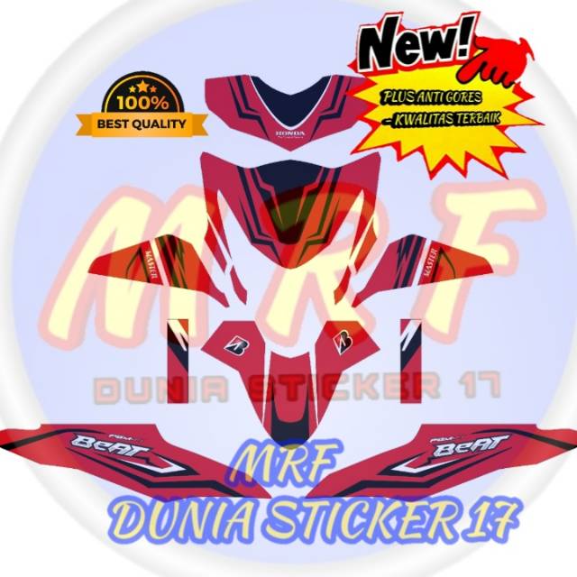dekal  beat f1 decal beat f1 decal stiker motor beat f1 motor beat f1