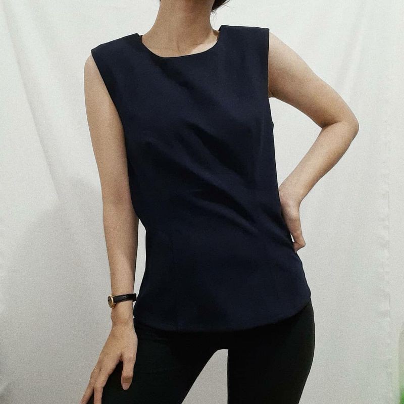 Blouse Biru Dongker
