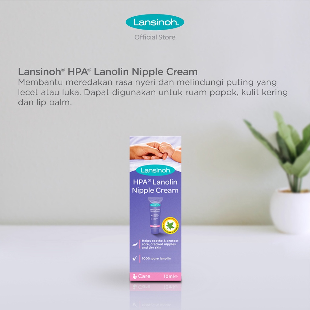 LANSINOH HPA Lanolin For Sore Nipples &amp; Cracked Skin 10Ml - Nipple Cream